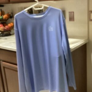 Men’s XL Live Bottom long sleeve blue Fishing shirt